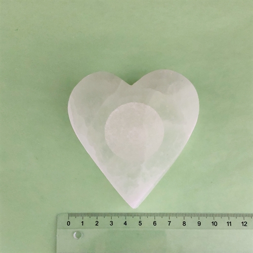 Selenit Lysestage Hjerte 8 cm